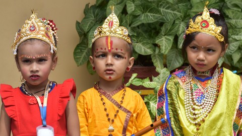 Grade Three: Disguised in Radha and Krishna